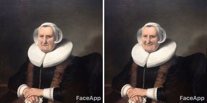 Парень ходит по музеям и смешит старинные портреты с помощью FaceApp