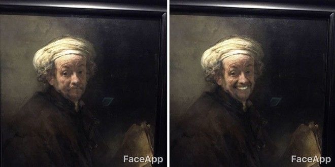 Парень ходит по музеям и смешит старинные портреты с помощью FaceApp