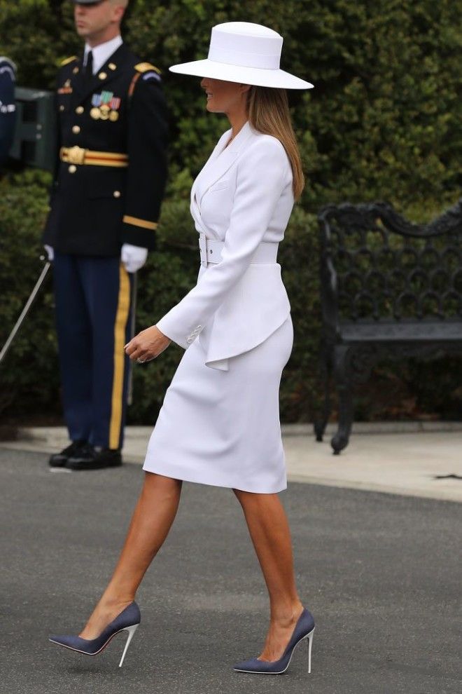 Lady in white Мелания Трамп сразила безупречным образом