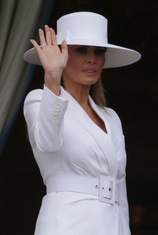 Lady in white Мелания Трамп сразила безупречным образом