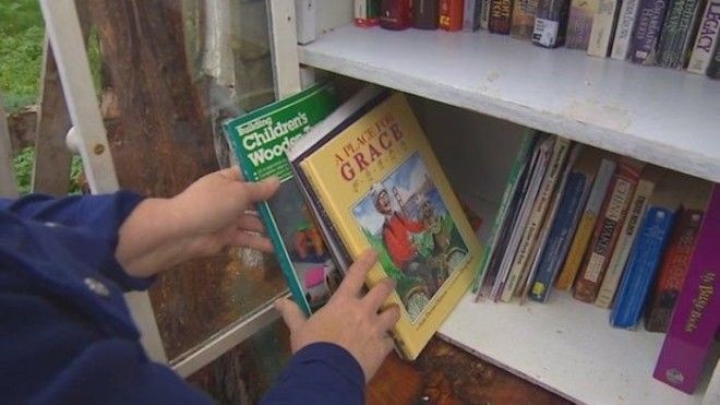 Тут соседи могут брать книжки в любое время и бесплатно