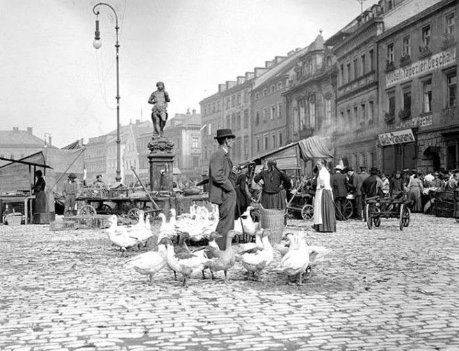 Центральная площадь в Байройте Бавария Германия