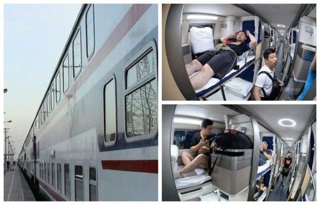 Своеобразный спальный вагон в скоростном поезде Китай