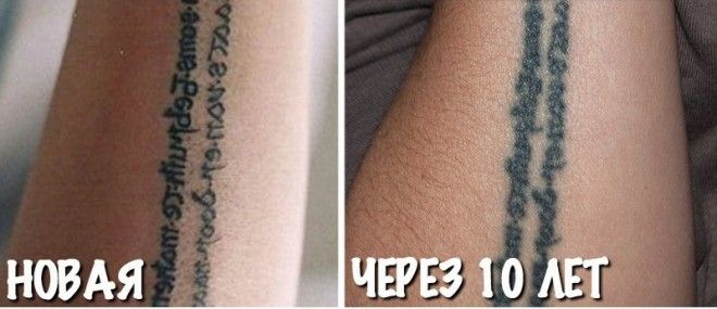 Как могут со временем меняться татуировки