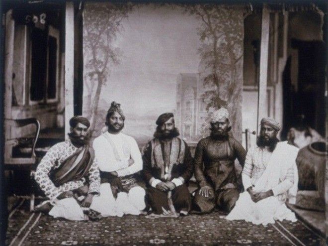 Групповое фото местной знати Джайпур примерно 1857 год