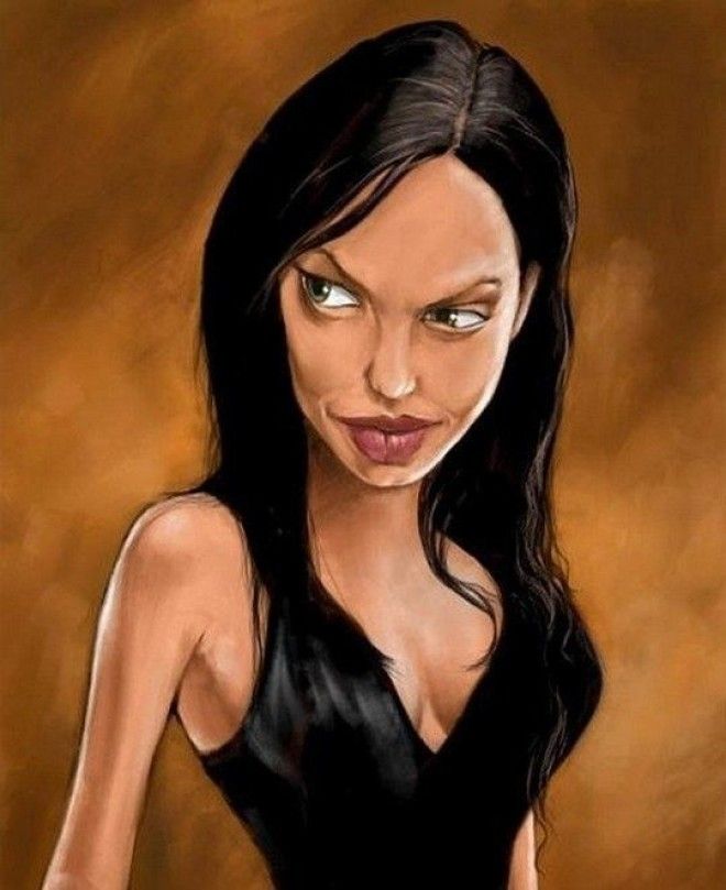 Карикатура на Анджелину Джоли