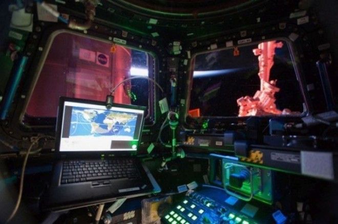 12. Так изнутри выглядит модуль «Купол» на МКС в мире, люди, фото