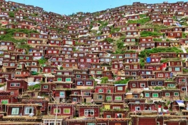 15. Горная деревушка в Тибете в мире, люди, фото