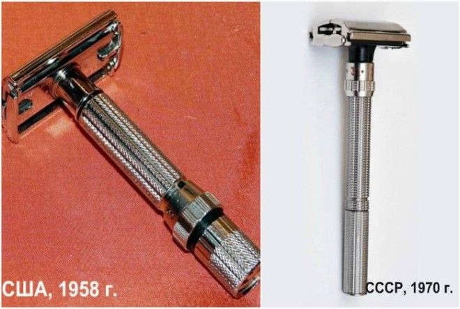 Gillette D4 США 1958 года и станок Идеал СССР 1970ых годов