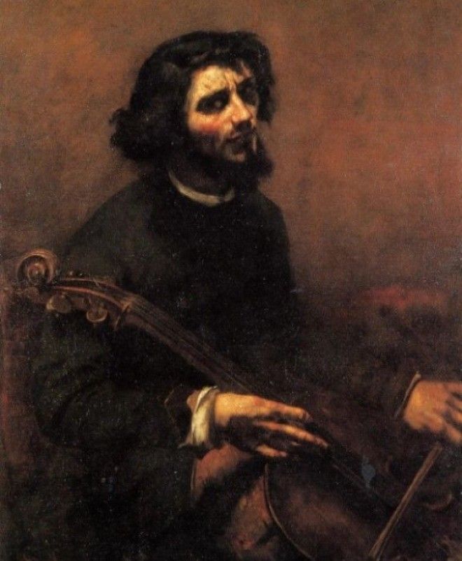 Гюстав Курбе Виолончелист Автопортрет 1847 Фото allpaintersru