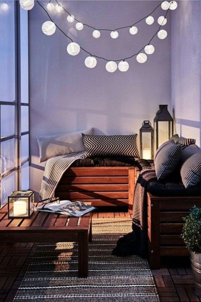 Однотонные нитяные шарики как осветительный и декоративный элемент Фото pinterestde