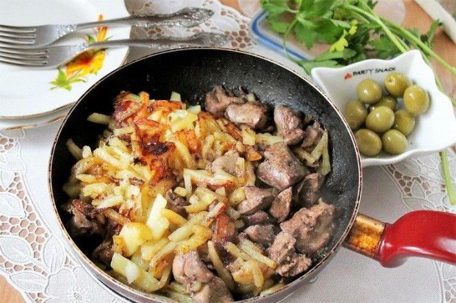Жареная картошка-с печенью