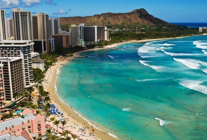 Всемирно известный  Waikiki Beach